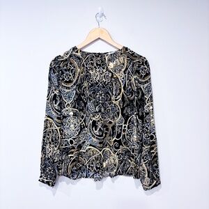 H&M Black and yellow top